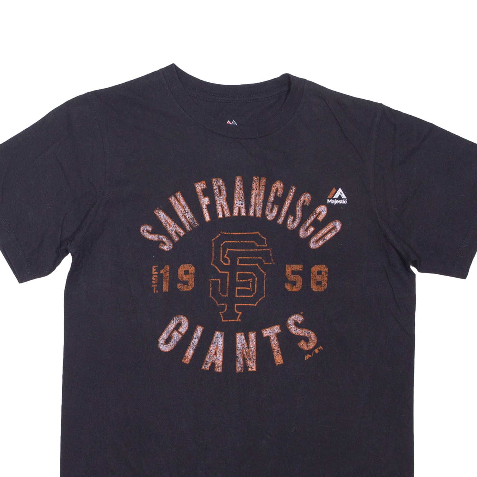 Majestic San Francisco Giants USA T-Shirt Black Short Sleeve Mens S