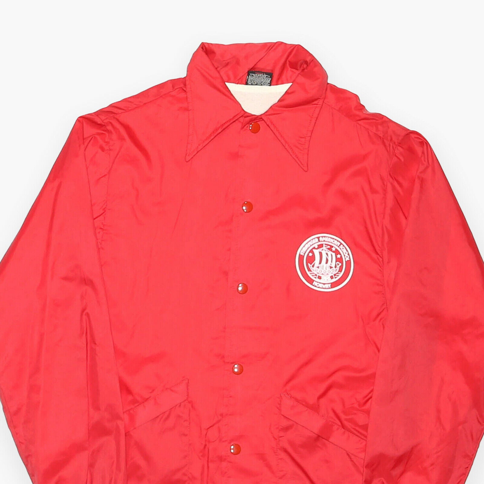 ARISTO JAC 80s Red Regular USA Woven Coach Jacket Mens S