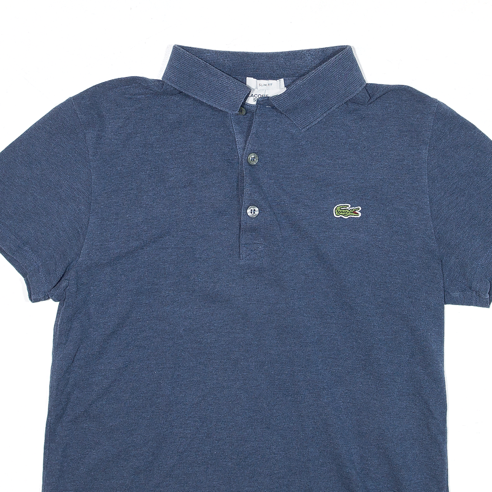 LACOSTE Sport Polo Shirt Blue Slim Short Sleeve Mens S Go Thrift