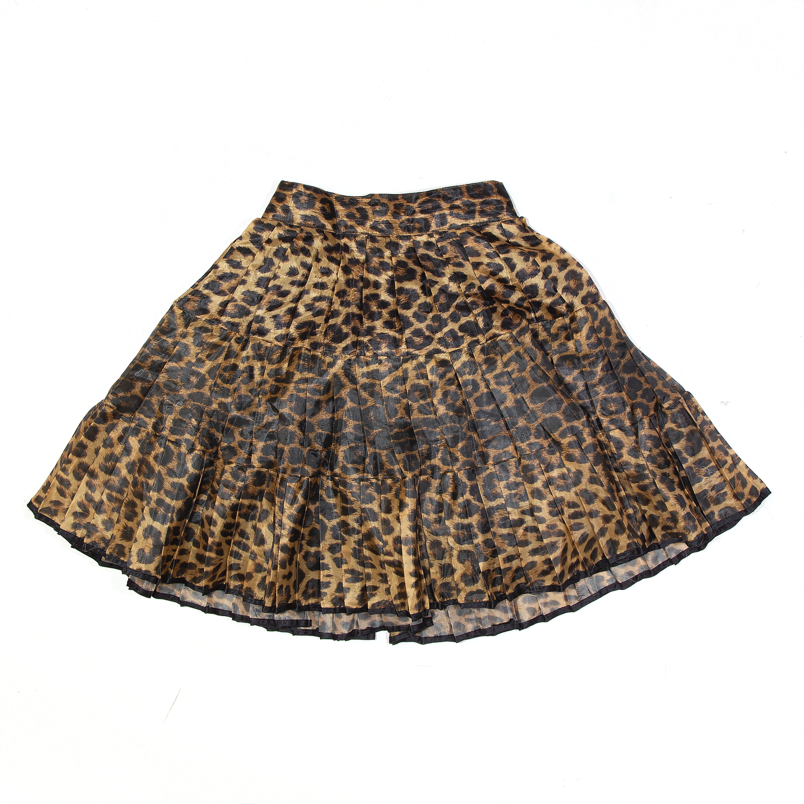 Gold pleated 2024 skirt 80s