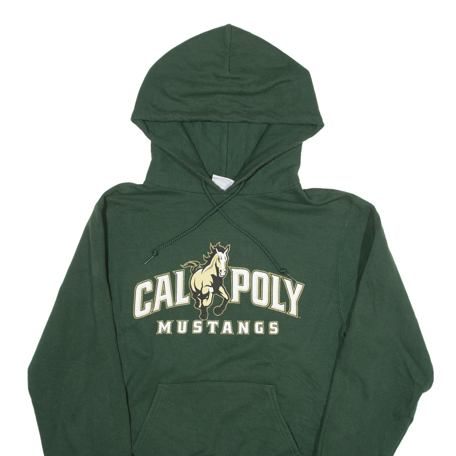 CHAMPION Calpoly Mustangs USA Hoodie Green Pullover Mens XS Go