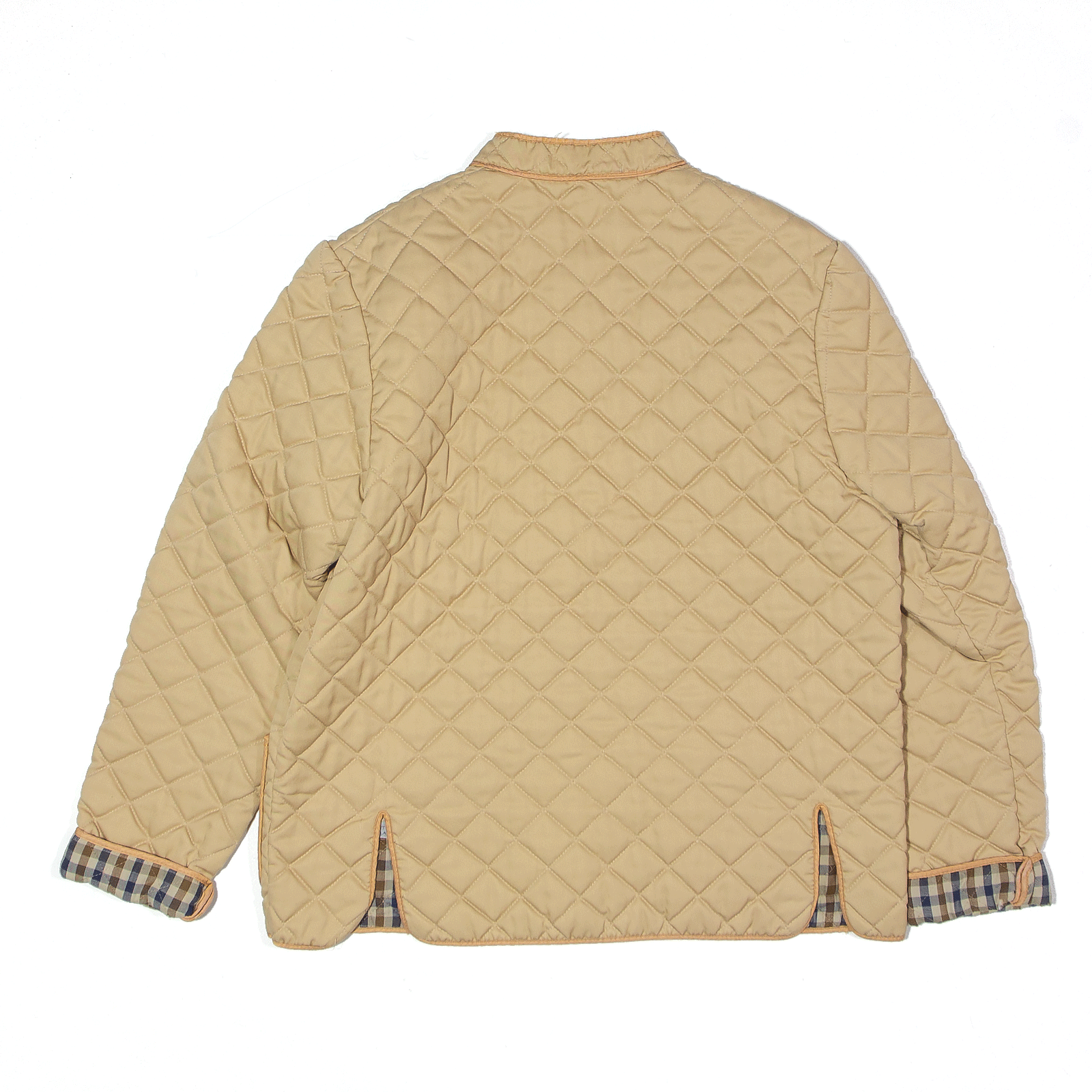 AQUASCUTUM Quilted Jacket Beige Womens M Go Thrift