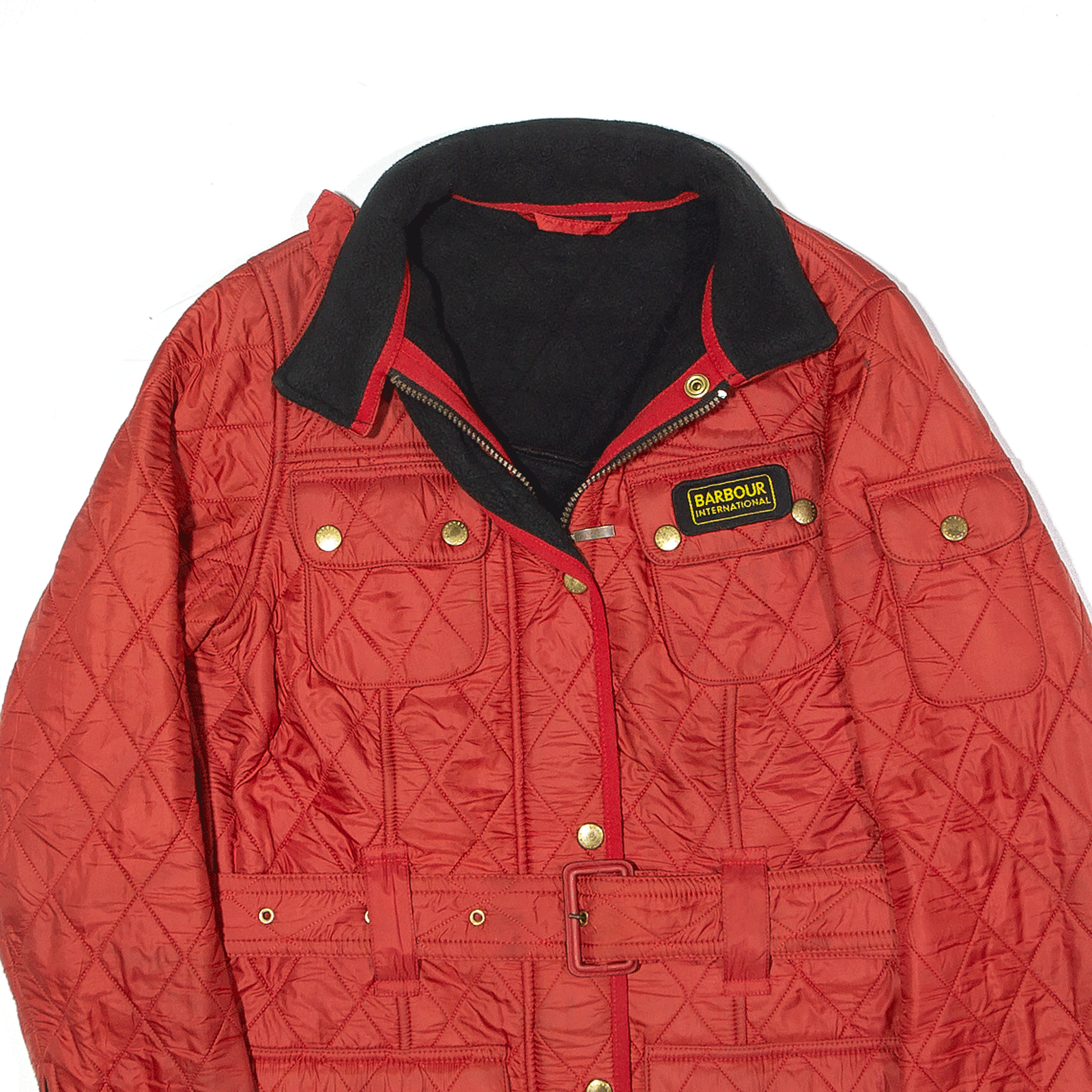 Barbour international cheap womens red