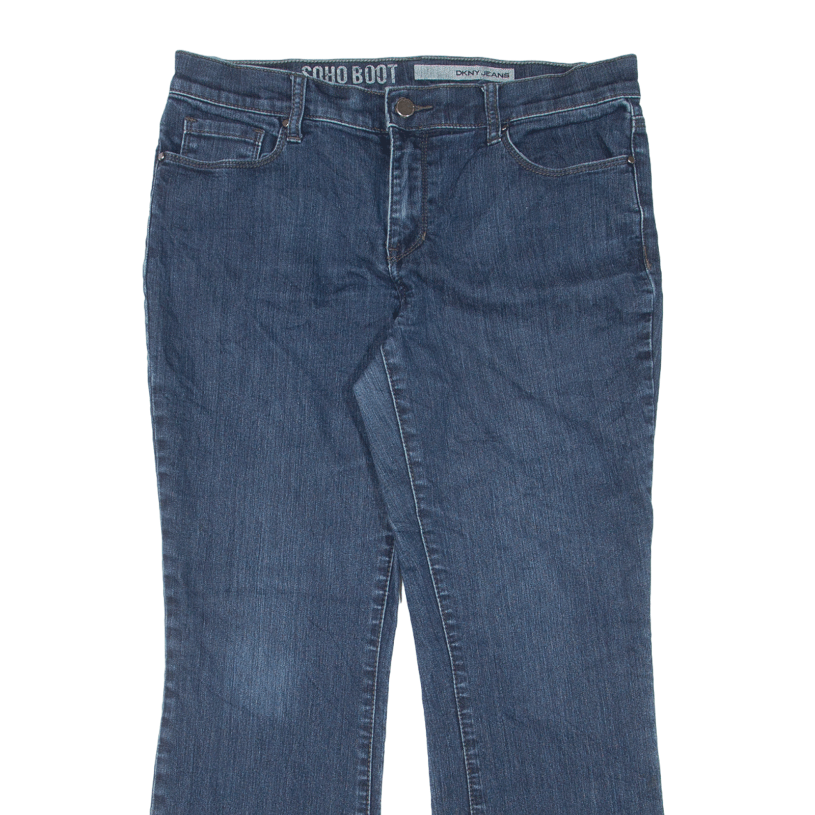 DKNY Soho Jeans Blue Denim Regular Bootcut Stone Wash Womens W26 L27 – Go  Thrift