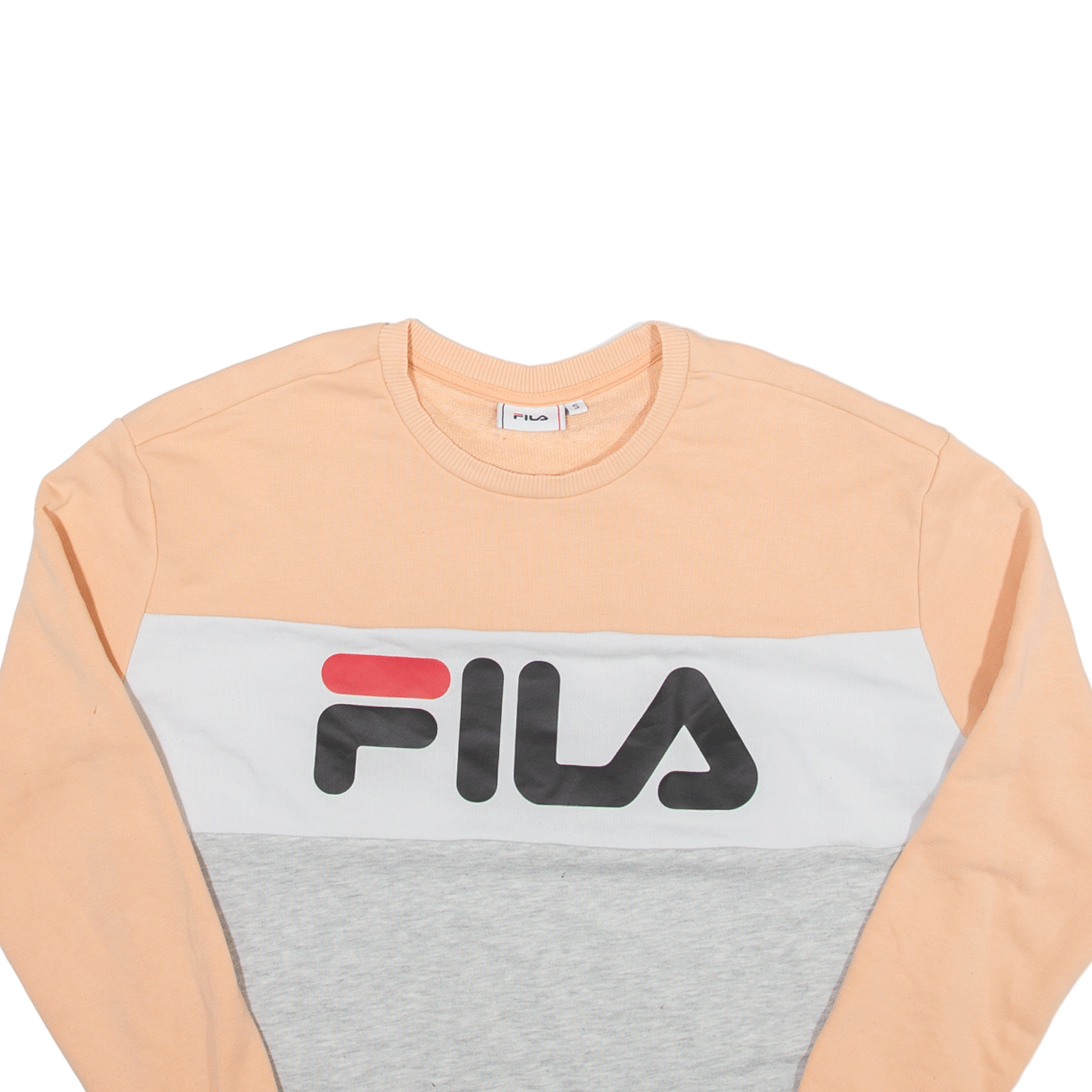 FILA Sweatshirt Orange Crew Neck Mens S Go Thrift