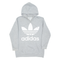 ADIDAS Womens Grey Hoodie Pullover UK 8