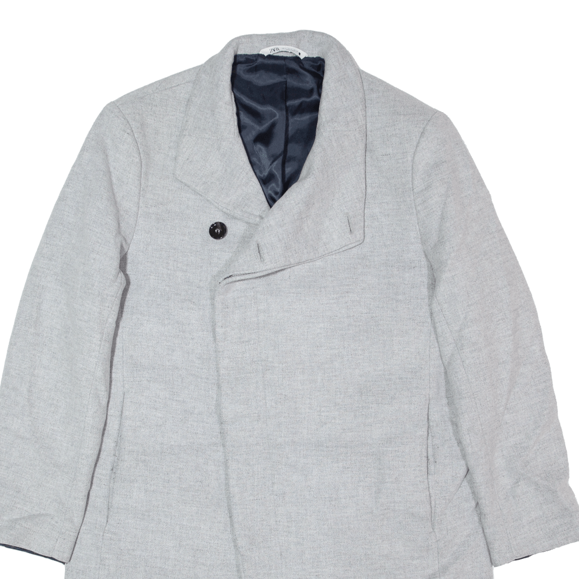 ZARA Mens Jacket Grey Wool L – Go Thrift