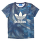 ADIDAS Swirls Womens T-Shirt Blue Short Sleeve UK 8