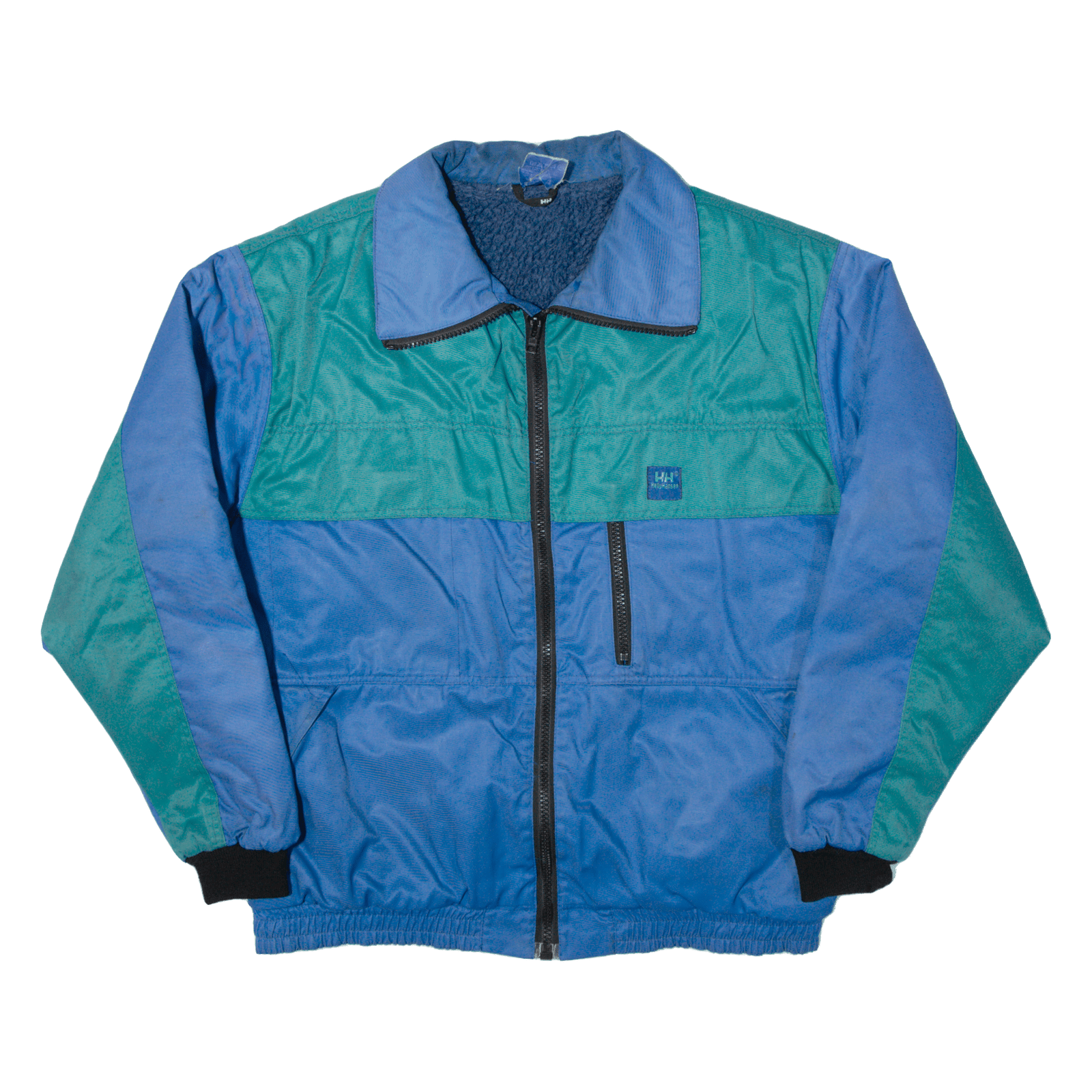 HELLY HANSEN Fleece Lined Mens Shell Jacket Blue 80s L – Go Thrift