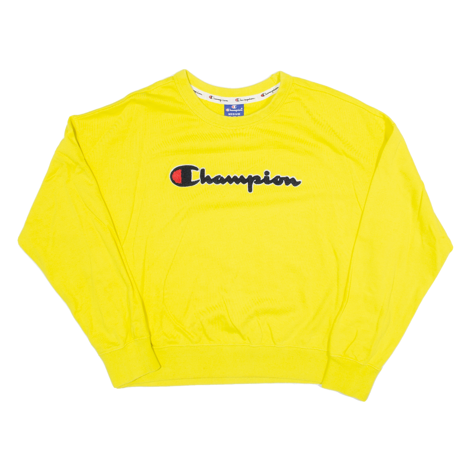 CHAMPION Sweatshirt Yellow Womens M Go Thrift