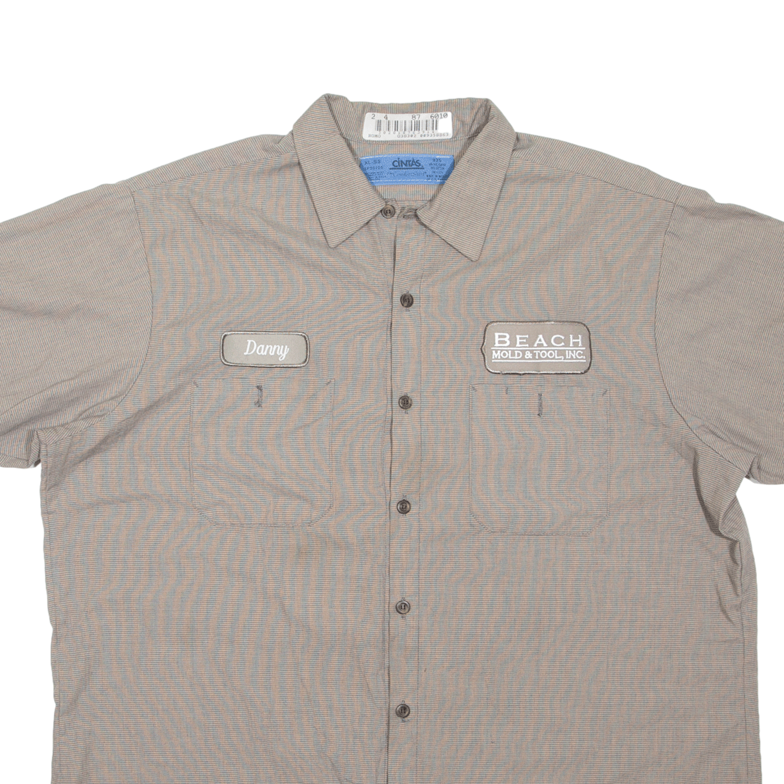 CINTAS Worker Shirt Grey Short Sleeve Mens XL – Go Thrift